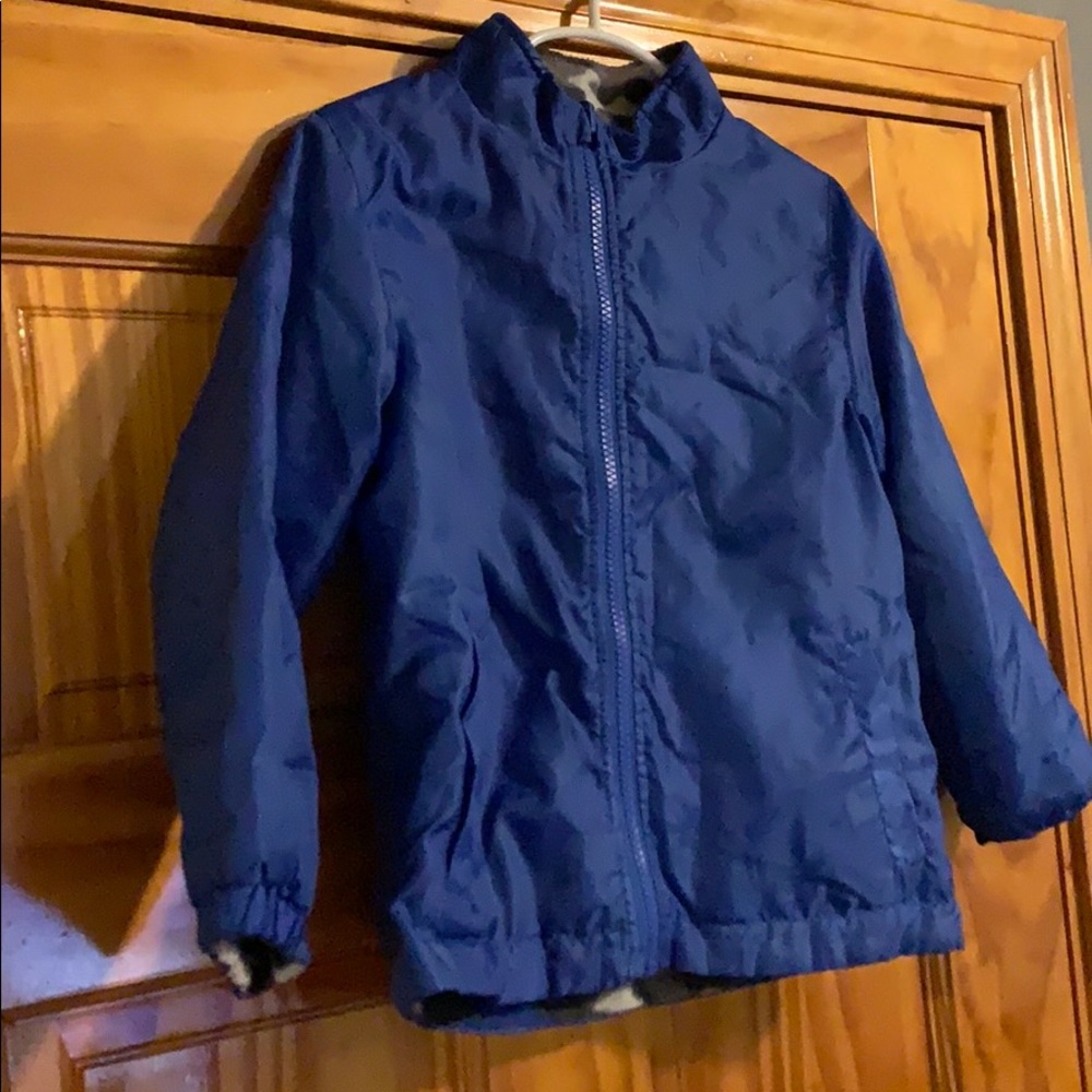 Blue-camouflage Reversible jacket